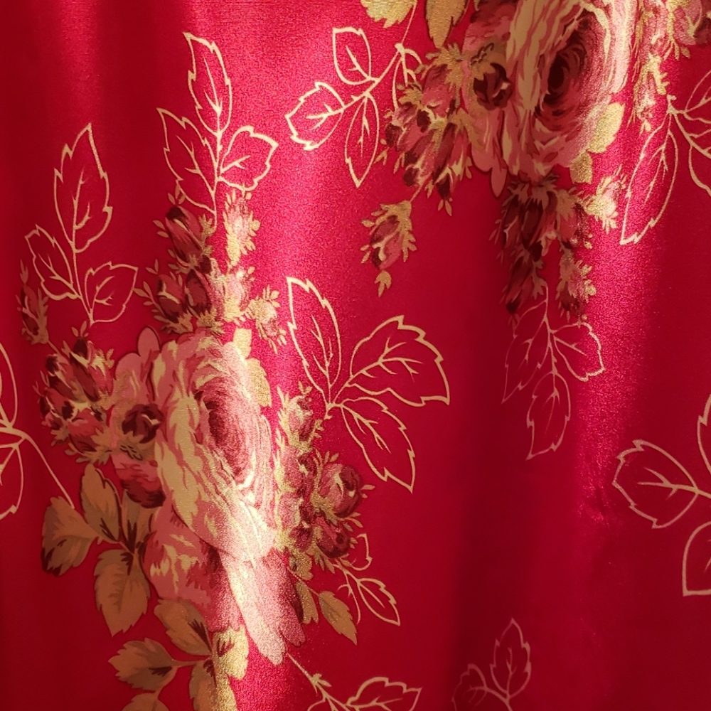 L.A. Intimates Rose Print Nightgown/Slip - Picture 5 of 7